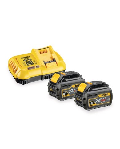 DeWALT DCB118T2-QW STARTER 54V FlexVolt, 2 Batterie 6.0AH, Caricabatterie