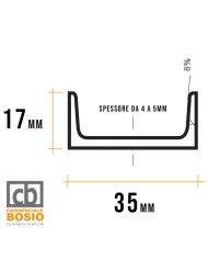 Profilo U Ferro 35x17 mm spessore 4 mm | serie speciale