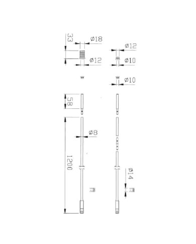 ISEO 990851 | Aste interne diritte per serratura electa