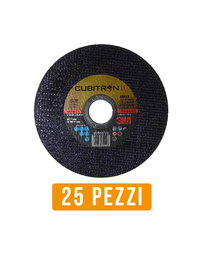Cubitron 3M Dischi da Taglio Ø 125 X 1,0 Ceramico - 25 Pezzi [ 7100094901 ]