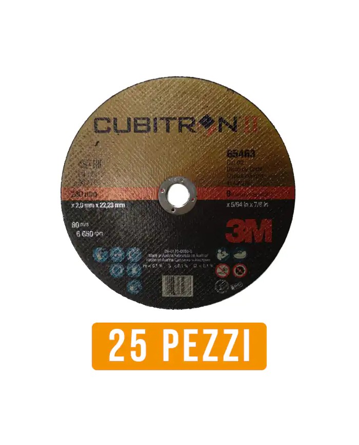 Cubitron 3M Dischi da Taglio Ø 230 X 2,0 Ceramico - 25 Pezzi [ 7100136990 ]