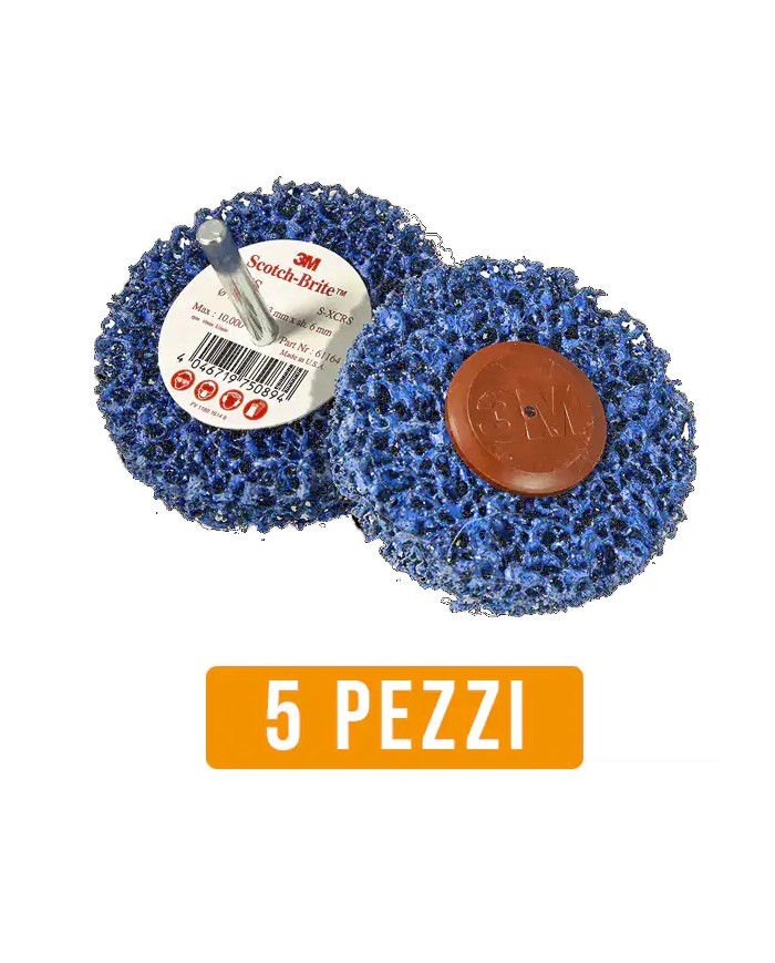 3M Scotch Brite ™ 7100093975 Spazzola per Avvitatore e Smerigliatrice Assiale CLEAN STRIP CG-ZS D.100X13 - 5 PEZZI