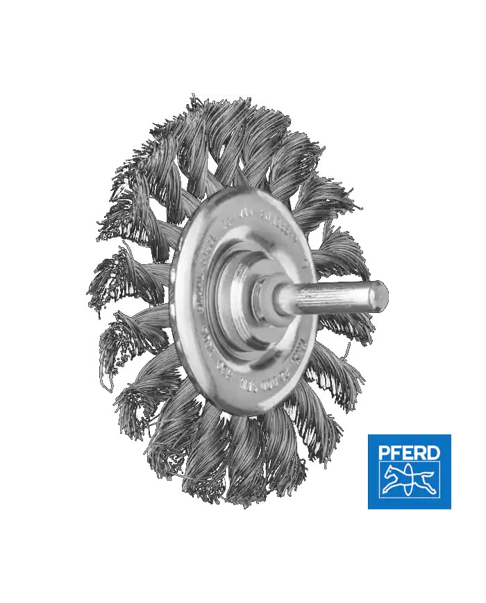 Spazzola per Avvitatore Ø 76 mm di Ferro con Gambo 6 RBG 7006/6 0,35 ST | PFERD 531969