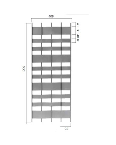 Gonzato Design GD303/3 Ferro Battuto Pannello in Lamiera Intrecciata H.1000 L.408 Arteferro