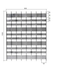 Gonzato Design GD302/3 Ferro Battuto Pannello Lamiera Intrecciata H. 1000 mm L. 808 mm Arteferro