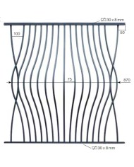 Gonzato Design GD288/1 Ferro Battuto Pannello Bombato in tondo12 H. 1000 mm L. 1000 mm Arteferro