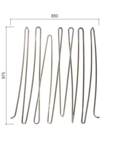 Gonzato Design GD300/1 Ferro Battuto Pannello Ondulato in quadro 12 H. 975mm L. 850mm Arteferro