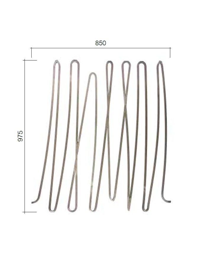 Gonzato Design GD300/1 Ferro Battuto Pannello Ondulato in quadro 12 H. 975mm L. 850mm Arteferro
