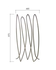 Gonzato Design GD300/3 Ferro Battuto Pannello Ondulato in quadro12 H. 975mm L. 465mm Arteferro