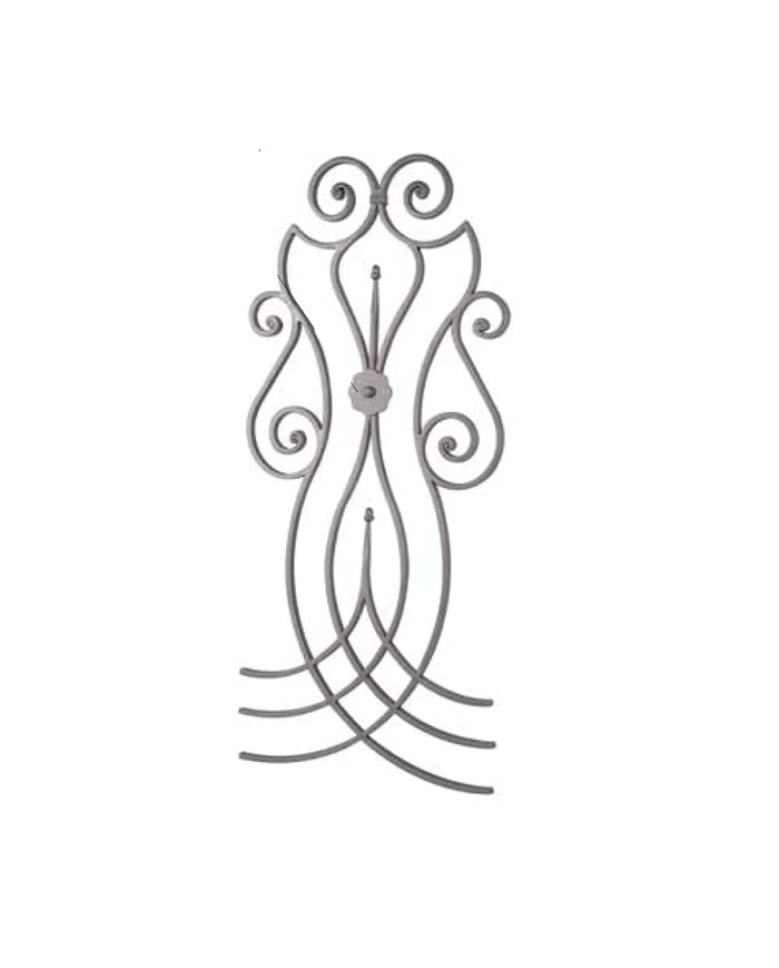 Gonzato Design GD284/2 Ferro Battuto Liberty Pannello in piatto 14X8 H. 885mm L. 400mm Arteferro