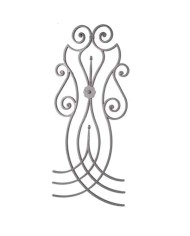 Gonzato Design GD284/2 Ferro Battuto Liberty Pannello in piatto 14X8 H. 885mm L. 400mm Arteferro