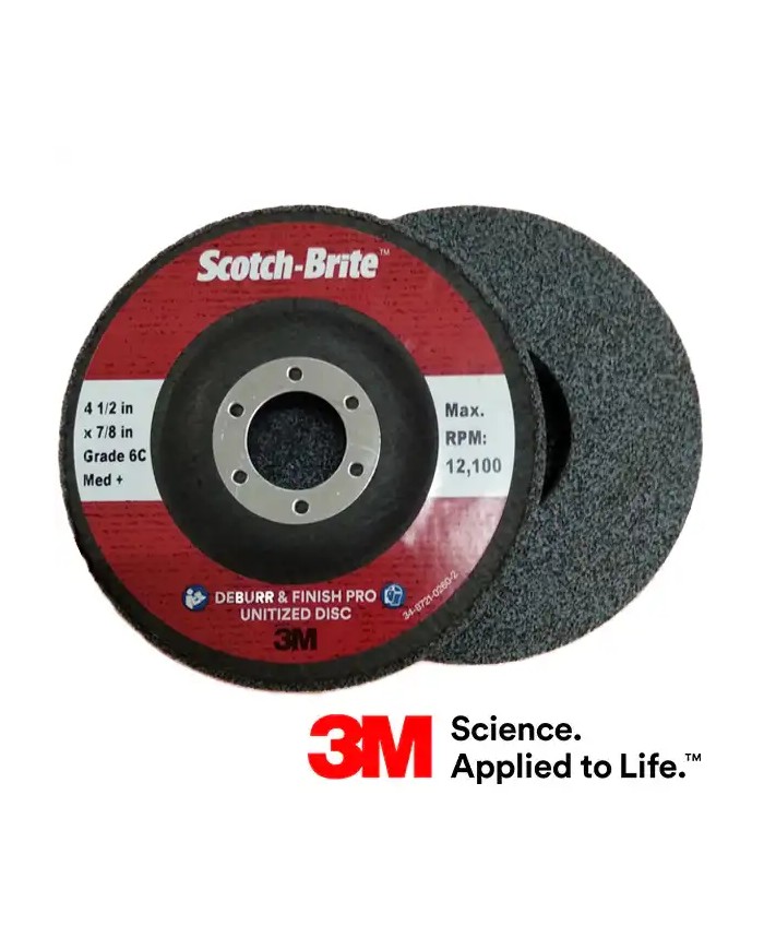 Scotch Brite Deburr &amp  Finish DP-UD PRO 6C MED+ Disco Lucidatura Inox Ø 115 | 3M 7100081369