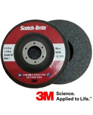 Scotch Brite Deburr &amp  Finish DP-UD PRO 6C MED+ Disco Lucidatura Inox Ø 115 | 3M 7100081369