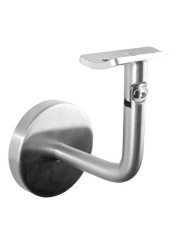 Reggicorrimano a Muro SNODATO con COPRIFLANGIA per Tubo 33.7 - 42.4 | AISI 304 Satinato