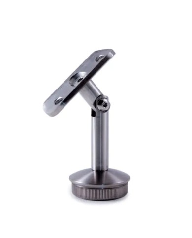 Reggicorrimano SNODATO per Montante in tubo, Sella Ø 33,7 - 42,4 | AISI 303 Satinato