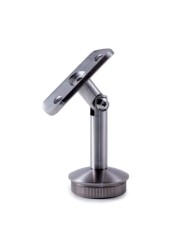 Reggicorrimano SNODATO per Montante in tubo, Sella Ø 33,7 - 42,4 | AISI 303 Satinato