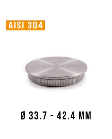 Tappo Acciaio INOX piano per Tubo | AISI 303 Satinato