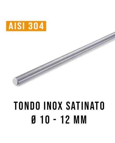 Tondino Acciaio INOX SATINATO X 3 mt | AISI 304