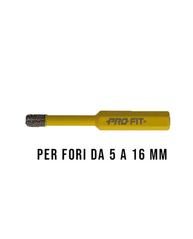 Punte per GRES Porcellanato, foretti diamantati ProFIT Diamond DRY Ø 5 - 16