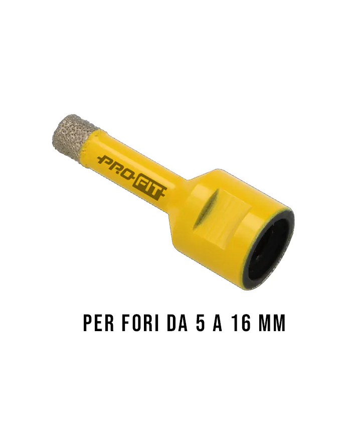 Foretti diamantati ProFIT per Gres Porcellanato e pietre dure, Ø 5 - 16 mm, Attacco M14 per smerigliatrice