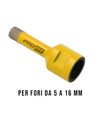 Foretti diamantati ProFIT per Gres Porcellanato e pietre dure, Ø 5 - 16 mm, Attacco M14 per smerigliatrice