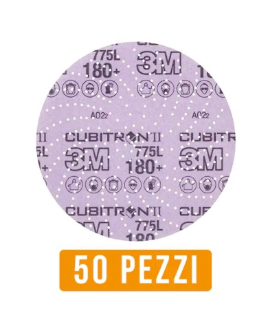 3M Xtract Cubitron II 775L Disco velcrato per levigatura Legno, Corian, supporto Film, multiforo | 50 pezzi