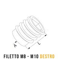 Boccola filettata zincata per legno, M8 - M10