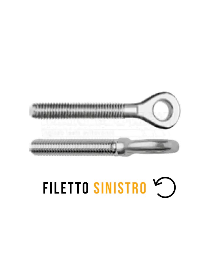 Occhiello filettato Maschio SINISTRO | AISI 316