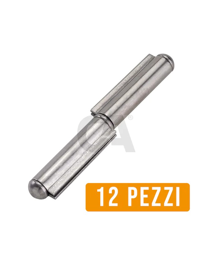 Cerniera a saldare, 2 ali, perno fisso, rondella fissa, 12 Pezzi | Combi Arialdo 110P