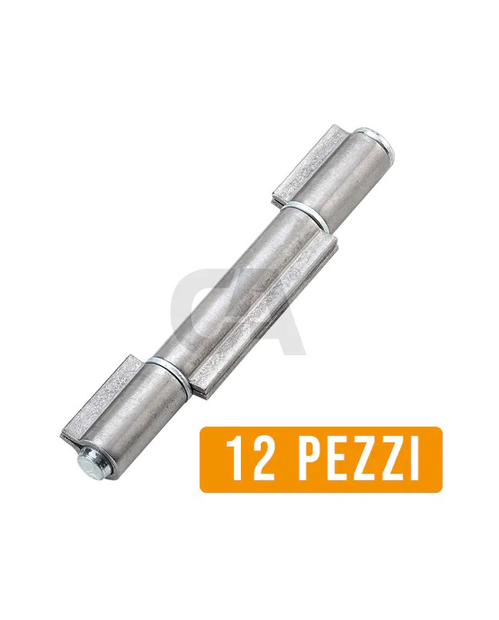 Cerniera a saldare, 3 ali corte, perno e rondella sfilabili, 12 Pezzi | Combi Arialdo 105P