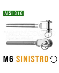 Forcella con filetto Maschio M6 SINISTRO | AISI 316
