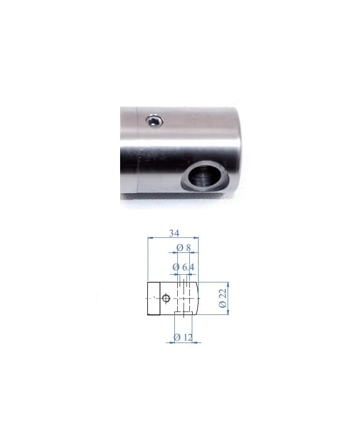 Supporto per Cavo INOX SINISTRO | AISI 303/316