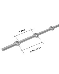 Barra Forata Ferro Tondo, Lunghezza 2mt
