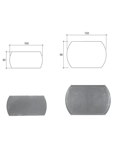 Piastra Ferro Sagomata senza fori, spessore 8mm