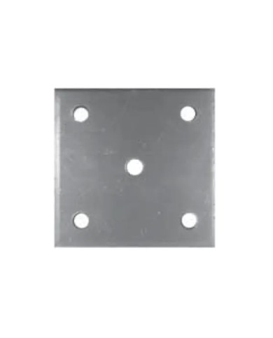 Piastra Ferro Quadrata con 5 fori Ø 11 mm