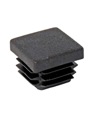 Tappi per tubolare in ferro QUADRO, in plastica, neri.