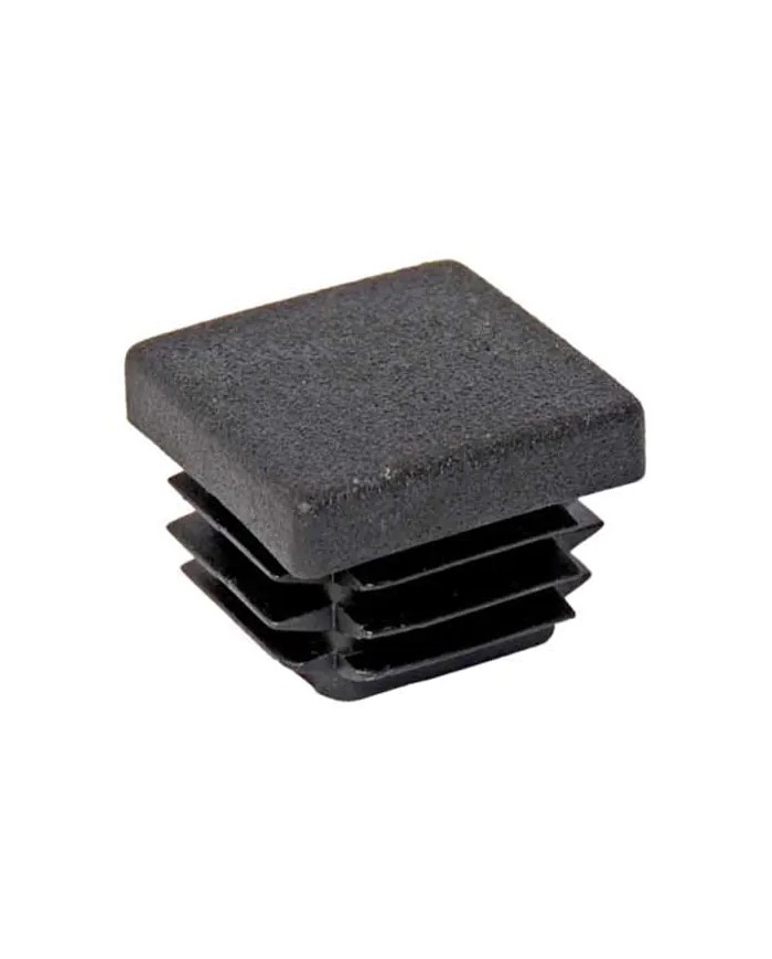 Tappi per tubolare in ferro QUADRO, in plastica, neri.