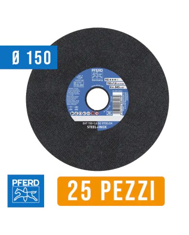 Disco Taglio Ferro 150 mm, per Ferro e Acciaio INOX | PFERD