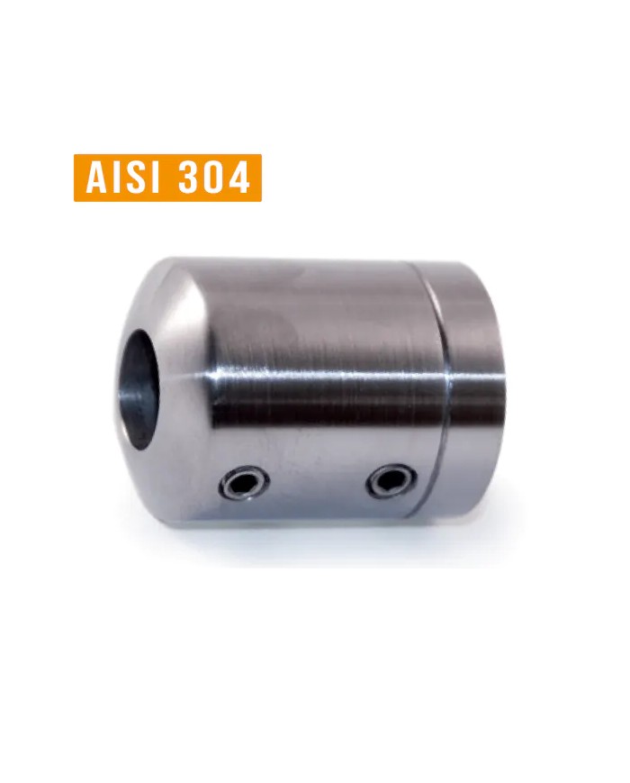 Supporto per tondino in Acciaio INOX, Diritto, superficie PIANA | AISI 304 satinato