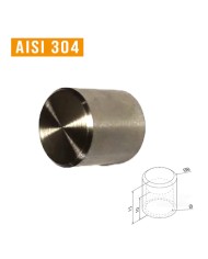 Tappo Acciaio INOX per Tondino MINIMAL | AISI 304 Satinato