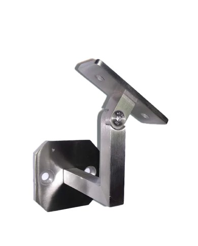 Reggicorrimano a Muro Acciaio Inox SNODATO, Quadro, Sella piana | AISI 304 satinato