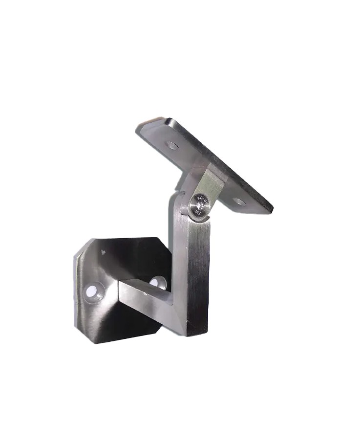 Reggicorrimano a Muro Acciaio Inox SNODATO, Quadro, Sella piana | AISI 304 satinato