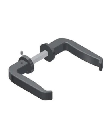 Maniglia portonicino nera con grano, lega verniciata, Q.8 | NovaFerr 270/2