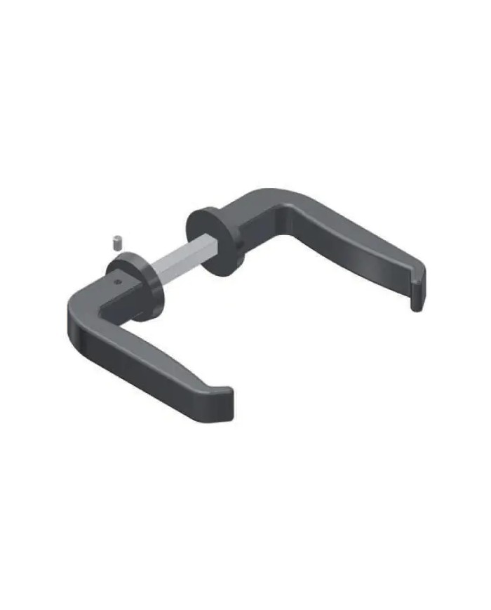 Maniglia portonicino nera con grano, lega verniciata, Q.8 | NovaFerr 270/2