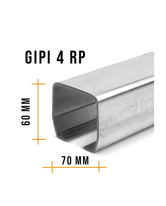 Binario per Cancello Scorrevole Autoportante, 70x60 x3,5 mm - 3 Mt | Rolling Center GIPI 4 RP