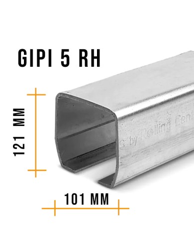 Binario per Cancello Scorrevole Autoportante, 101x121 x5 mm - 3 Mt | Rolling Center GIPI 5 RH