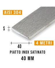 Piatto Inox SATINATO 40mm | AISI 304 Imbustato Singolarmente