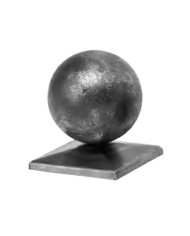 Copripilastro Ferro Ornamentale con Sfera Vuota, Grezzo