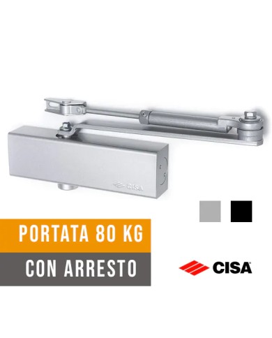 Chiudiporta Automatico CISA 1511.03 Professional Plus 2, 80kg CON Arresto