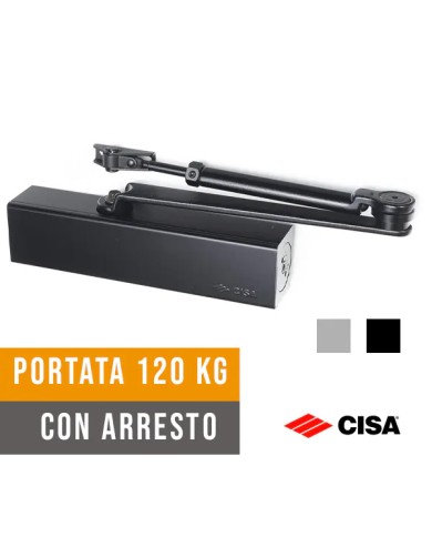Chiudiporta Automatico CISA 1611.05 Professional Plus 2, 120kg CON Arresto